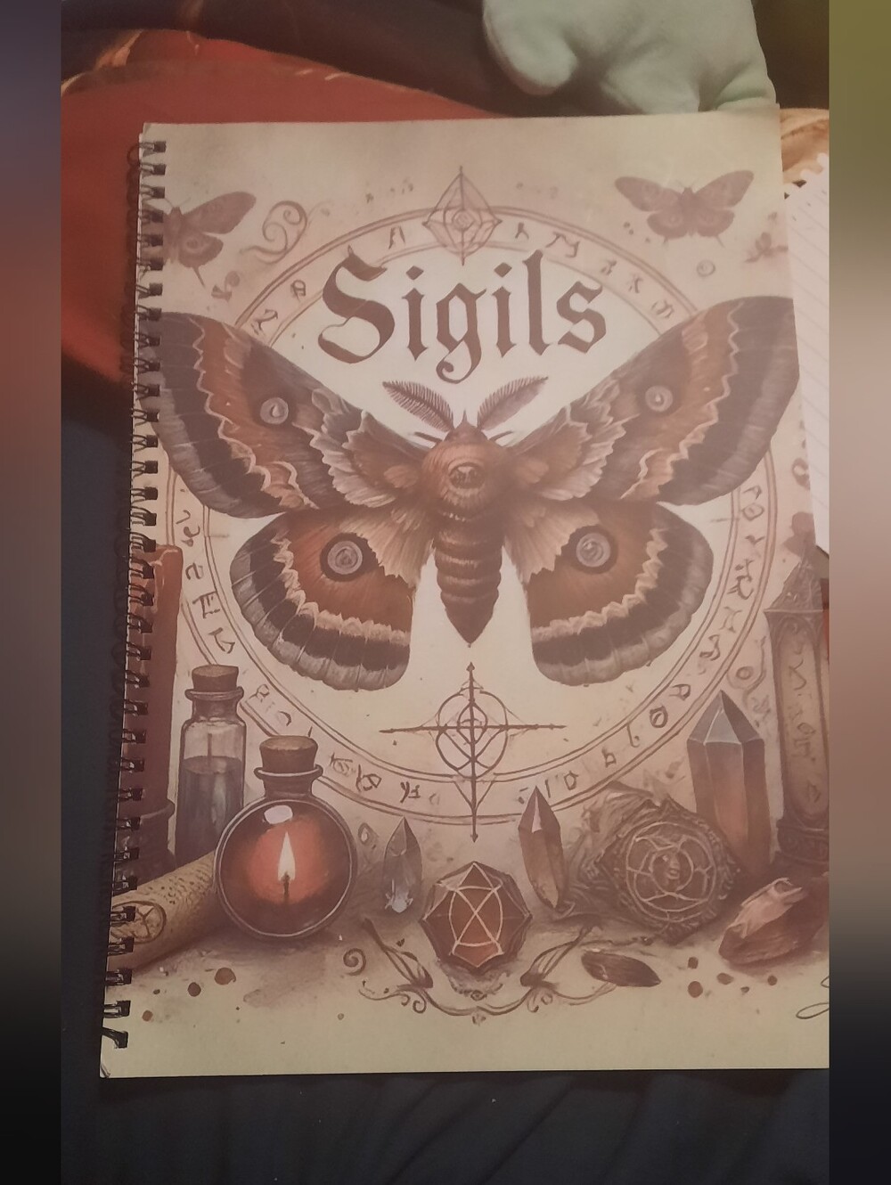 Sigils Spiral book — Brown Moth Cover